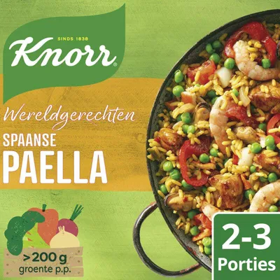 Zdjęcie produktu dla Knorr Wereldrechte Hiszpańska Paella 261g – Autentyczna, gotowa mieszanka
