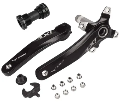 Produktbild von Kurbelgarnitur für Fahrrad, 104 BCD, mit Tretlagerschrauben, 170 mm, Aluminiumlegierung