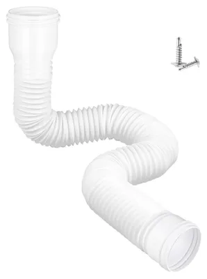 Productafbeelding van Flexibele Afvoer Valpijpverlenging van 47 tot 150 cm Wit