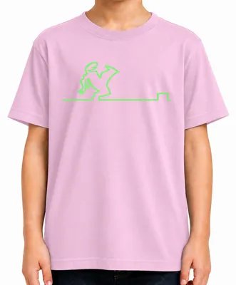Produktbild von La Linea Balum Strichmännchen Osvaldo Kult Cartoon Zeichentrick Kinder T-Shirt, Pink, 152