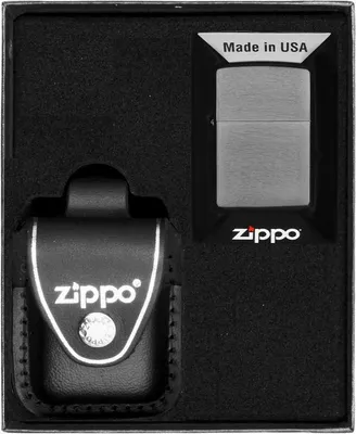 Produktbild von ZIPPO Feuerzeug BRUSHED CHROME Geschenkset Nr. 3