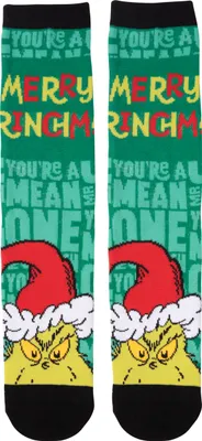 Produktbild von The Grinch Socken für Herren - Merry Grinchmas Sneaker Herrensocken Grün, Größe:39-42