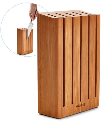 Produktbild von PRESTIGE magnetischer Messerblock aus Akazienholz 15 x 7 x 23.9 cm für 5 Küchenmesser