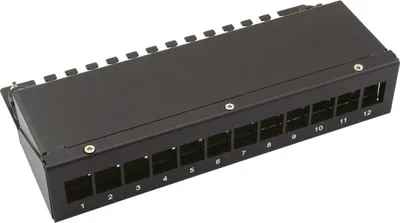 Produktbild von VALUE Keystone-Modulträger, 12-Port, schwarz