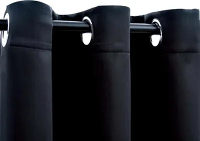 Immagine prodotto di vidaXL Tende oscuranti con anelli 2 pezzi nero 97x213 cm tessuto