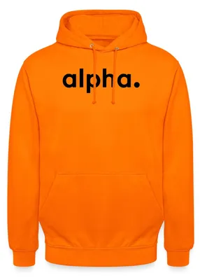 Produktbild von Spreadshirt Stromberg Firmenschriftzug von Alpha Uni Hoodie, L, Orange