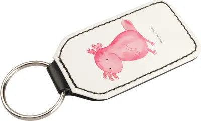 Produktbild von Mr. & Mrs. Panda Schlüsselanhänger Axolotl Niedlich - Weiß - Geschenk, Fröhlich, Zufrieden, schlüsselbund anhänger, Weisheit, Taschenanhänger, Freundin, für schlüssel