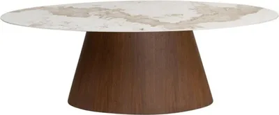 Produktbild von Esstisch Ellipse 220*110cm aus Keramik - Marmor