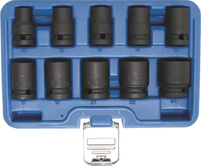 Obrázok produktu pre BGS Kraft sada nástrčných kľúčov so šesťhranným pohonom 12,5 mm SW 10 - 24 mm 10 ks.