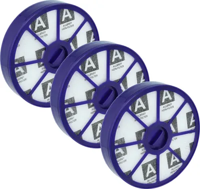 Produktbild von vhbw 3x Staubsaugerfilter kompatibel mit Dyson DC20, DC21, DC08, DC19, DC29, DC04, DC05 Staubsauger - HEPA-Filter Weiß Lila