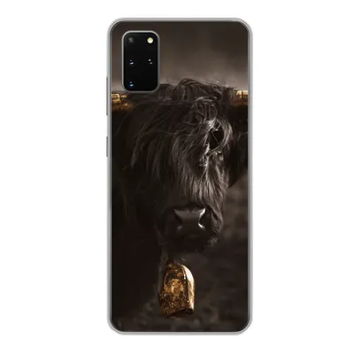 Produktbild von MuchoWow® Handyhülle Schutzhülle Hülle für Samsung Galaxy S20 Plus Schottischer Highlander - Fell - Schwarz Silikon Softcase Handy Hülle - Hartschale