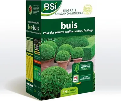 Produktbild von BSI  Buchsbaumdünger, Organisch-Mineralisch, Langzeitwirkung, 4 kg für 40 m², NPK 7-4-6 + 2MgO