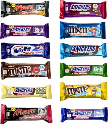 Produktbild von Mars Snickers M&M MilkyWay Protein Bar Box á 12 Riegel Mix Box - 12 Riegel Mix