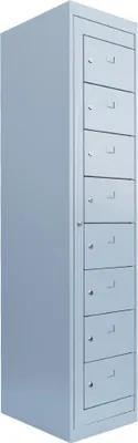 Produktbild von Verteilerschrank - 8 Fächer - 1800 x 400 x 500 mm - Lichtgrau - 1 Abteil