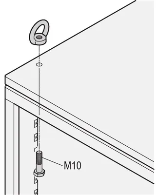 Productafbeelding van SCHROFF HEFTRINGSET M10, 4 STUKS - Accessoires voor rekken (20117080)