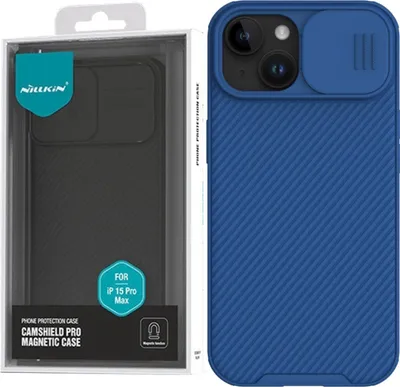 Obrázek produktu pro Nillkin Kožené pouzdro na fotoaparát pro Iphone 15 Plus Blue