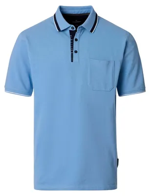 Produktbild von CasaModa Übergrößen Stretch-Poloshirt hellblau