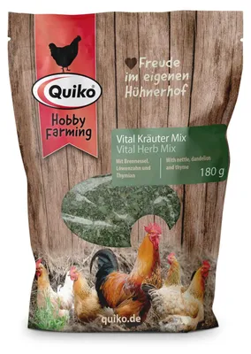Kräutermix für Hühner 180 g – Vitalmischung mit Brennnessel, Löwenzahn, Thymian