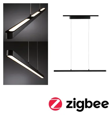 Zdjęcie produktu dla URail Pendel Smart Home Zigbee 3.0 Lento   3x600 lm 3x13,5 W regulowana barwa światła, z funkcją ściemniania, 230 V, czarny matowy