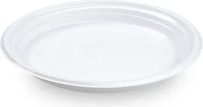 Produktbild von 100x Mehrweg Menüteller rund Ø 22 cm H 2,6 cm Mikrowellentauglich weiß