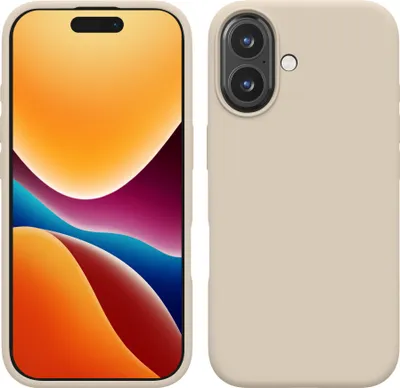 Produktbild von kwmobile Handyhülle für iPhone 16 Hülle, für iPhone 16 Case - Hülle Silikon - kabelloses Laden - Creme
