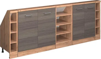 Produktbild von Küchenschrank für Dachschrägen Vicco R-Line Edelgrau 210 cm 5er Set, Model 58187