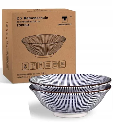 Obrázek produktu pro Urban Lifestyle Tokusa Mísa na ramen Sada 2 ks porcelán