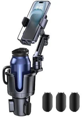Produktbild von Omgoods – 2-in-1 Getränkehalter und Smartphone-Halter für das Auto