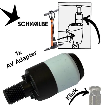 Produktbild von Adapter Schwalbe SCV Clik Valve 3566 unverpackt Kopfreduzierung 3566