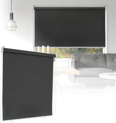 Immagine prodotto di Tenda da sole verticale Hengda Tende da sole per balconi Tenda da sole verticale resistente ai raggi UV, protezione dal vento e privacy, in metallo e poliestere, 100 x 140, antracite