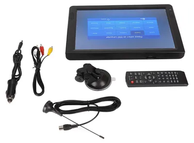 Obrázok produktu pre 12-palcový prenosný televízor 1080P Digitálna LED televízia so skladacím držiakom USB Port Slot na pamäťovú kartu