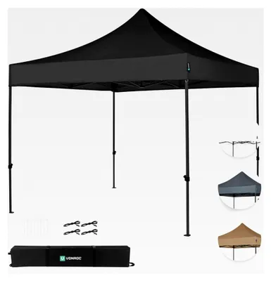 Produktbild von Wasserdichter Pavillon 3x3m stabil - Partyzelt mit Easy-Up System [3Min Aufbau] Popup Faltpavillon modular erweiterbar für Festivals und Garten