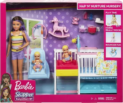 Produktbild von Mattel GFL38 - Barbie - Skipper Babysitters Inc - Kinderzimmerspielset mit Puppen und Zubehör