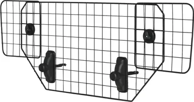 Produktbild von Schutzgitter Trenngitter, Hundegitter Auto Kofferraum, Universal Metall, Schwarz  |  2 kg  |  40,5 cm hoch  |  90–120 cm verstellbar