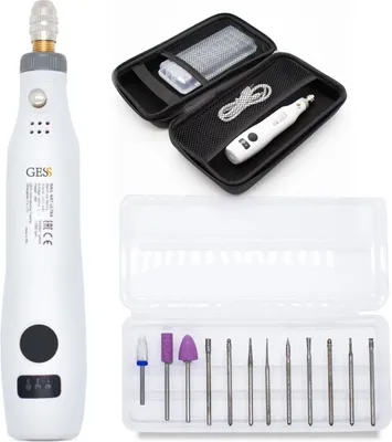 Produktbild von Professioneller elektrischer Nagelbohrer, Nagelbohrer, 12-in-1 , Akku – kabellos, GESS Nail Art Ultra