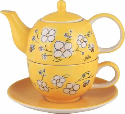 Produktbild von Mila Keramik Tee-Set Tea for One Bienenblüte