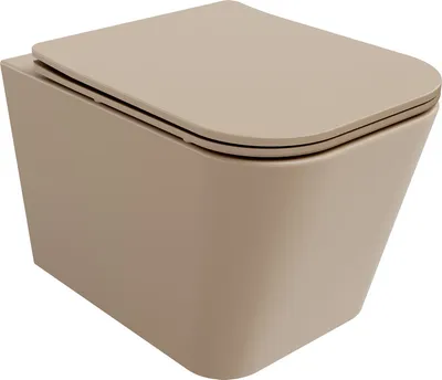 Produktbild von Mexen Teo WC-Schüssel Randlos mit slim Sitz und Absenk-Automatik, duroplast, cappuccino matt - 30854064