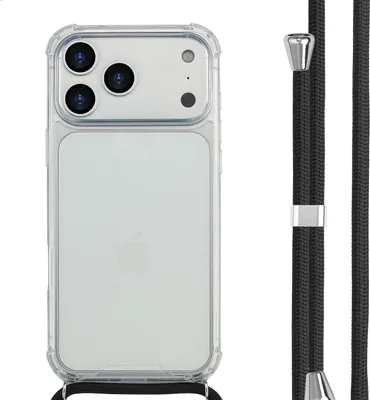 Zdjęcie produktu dla imoshion Przezroczyste etui z paskiem na Apple iPhone 17 Pro Max – czarne