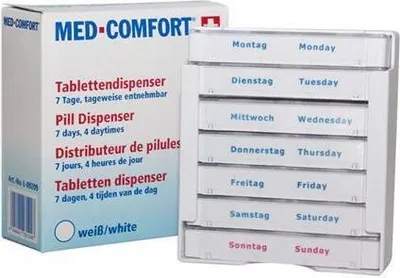 Productafbeelding van Tabletdoos, medicijndispenser, pillendoos, tablettenbox, tabletdoseerder, pillenkasten