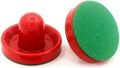 Produktbild von Pegasi Airhockey Pusher Mini - 65mm - 2 Stück - Past für 3ft Airhockey Tisch - Air Hockey Tisch Filzschieber- Air Hockey Table für Zuhause - Airhockey Zubehör - Röt