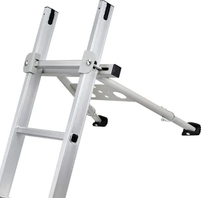 Immagine prodotto di Stabilizzatore per scale SucceBuy, piedini regolabili, distanziatore per scale a sfilo, robusto accessorio per scale a muro per grondaie, di facile utilizzo e ampia compatibilità, piedini in gomma antiscivolo