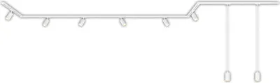 Immagine prodotto di Sistema a binario Briloner Rail, set completo, 6 faretti GU10, 2 pendenti GU10, orientabili, 3 connettori angolari, bianco, 5,25 m