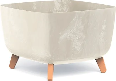 Produktbild von Quadratischer Blumentopf auf Beinen GRACIA DGQL400E | Creme