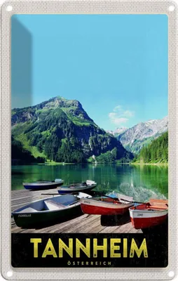 Image de vianmo Plaque en tôle 18x12 cm Tannheim Österreich Wanderung