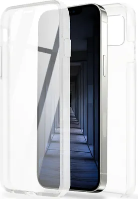 Produktbild von ONEFLOW® Touch Case kompatibel mit iPhone 12 - Hülle beidseitig transparent, Klar