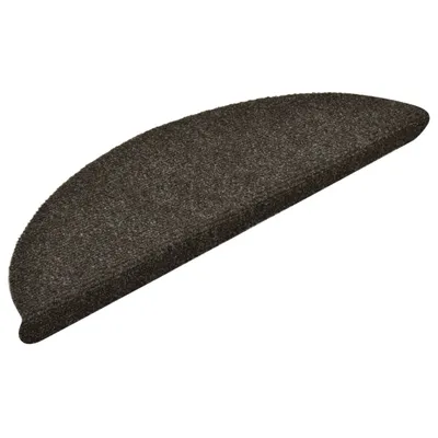 Image de vidaXL Tapis de sol auto-adhésifs 10 pièces 56x17x3 cm Anthracite demi-rond