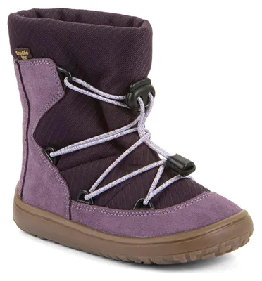 Produktbild von Froddo FroddoTex Barefoot Track Wool Mädchen Wasserdichte Barfußstiefel mit Wollfutter Grape Wine, G3160251-17 - Gr. 34
