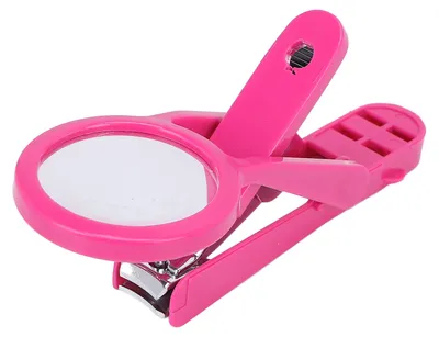 Produktbild von Nagelknipser für ältere Menschen, Edelstahl, verstellbarer Fingernagel- und Zehennagelschneider mit Lupe, rosarot