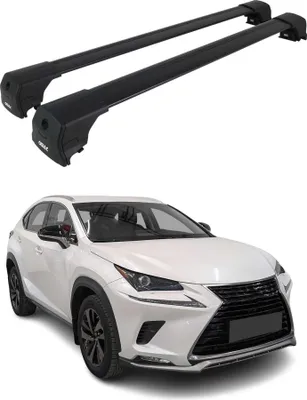 Productafbeelding van Draagrek, basissteun voor Lexus NX I (2015-2021), 75 kg, aluminium, zwart, 2-delig