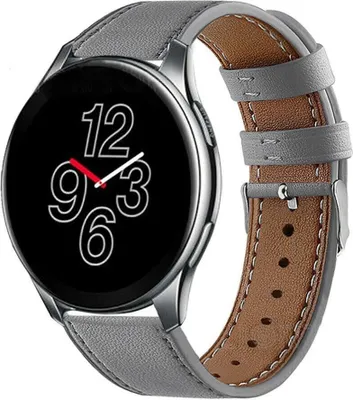 Produktbild von Strap-it OnePlus Watch Lederarmband (Grau)